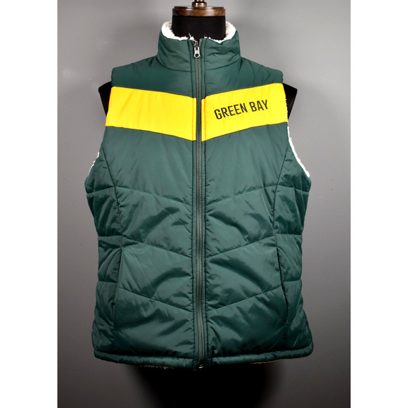 G-III Jackets & Blazers - Green Bay Packers NFL G-III Full-Zip Puffer Vest Sherpa Lined XL New with tags